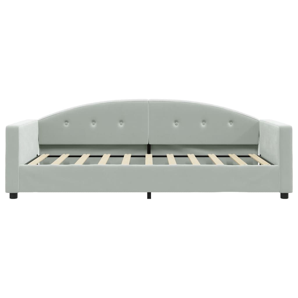 Letto da Giorno Grigio Chiaro 90x190 cm in Velluto - homemem39