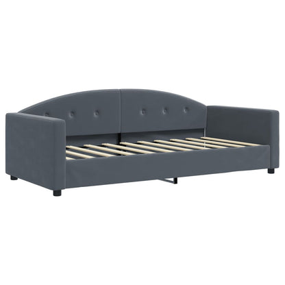 Letto da Giorno Grigio Scuro 90x190 cm in Velluto
