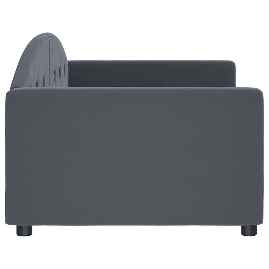 Letto da Giorno Grigio Scuro 90x190 cm in Velluto