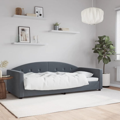 Letto da Giorno Grigio Scuro 90x190 cm in Velluto - homemem39