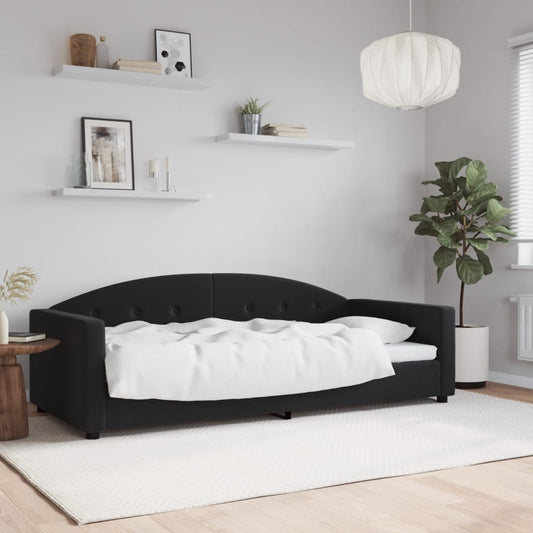 Letto da Giorno Nero 90x190 cm in Velluto | homemem39
