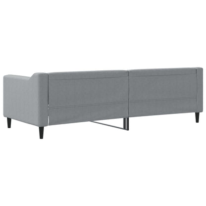 Letto da Giorno Grigio Chiaro 80x200 cm in Tessuto