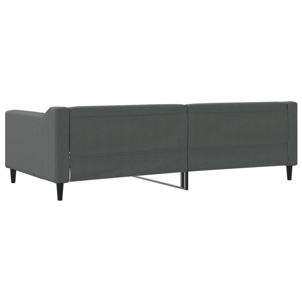 Letto da Giorno Grigio Scuro 100x200 cm in Tessuto - homemem39