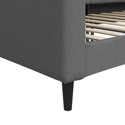 Letto da Giorno Grigio Scuro 100x200 cm in Tessuto - homemem39