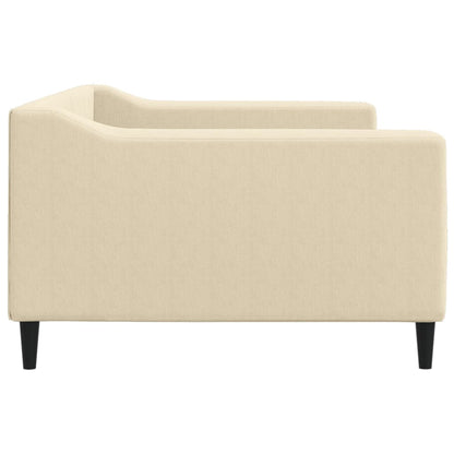 Letto da Giorno Crema 100x200 cm in Tessuto