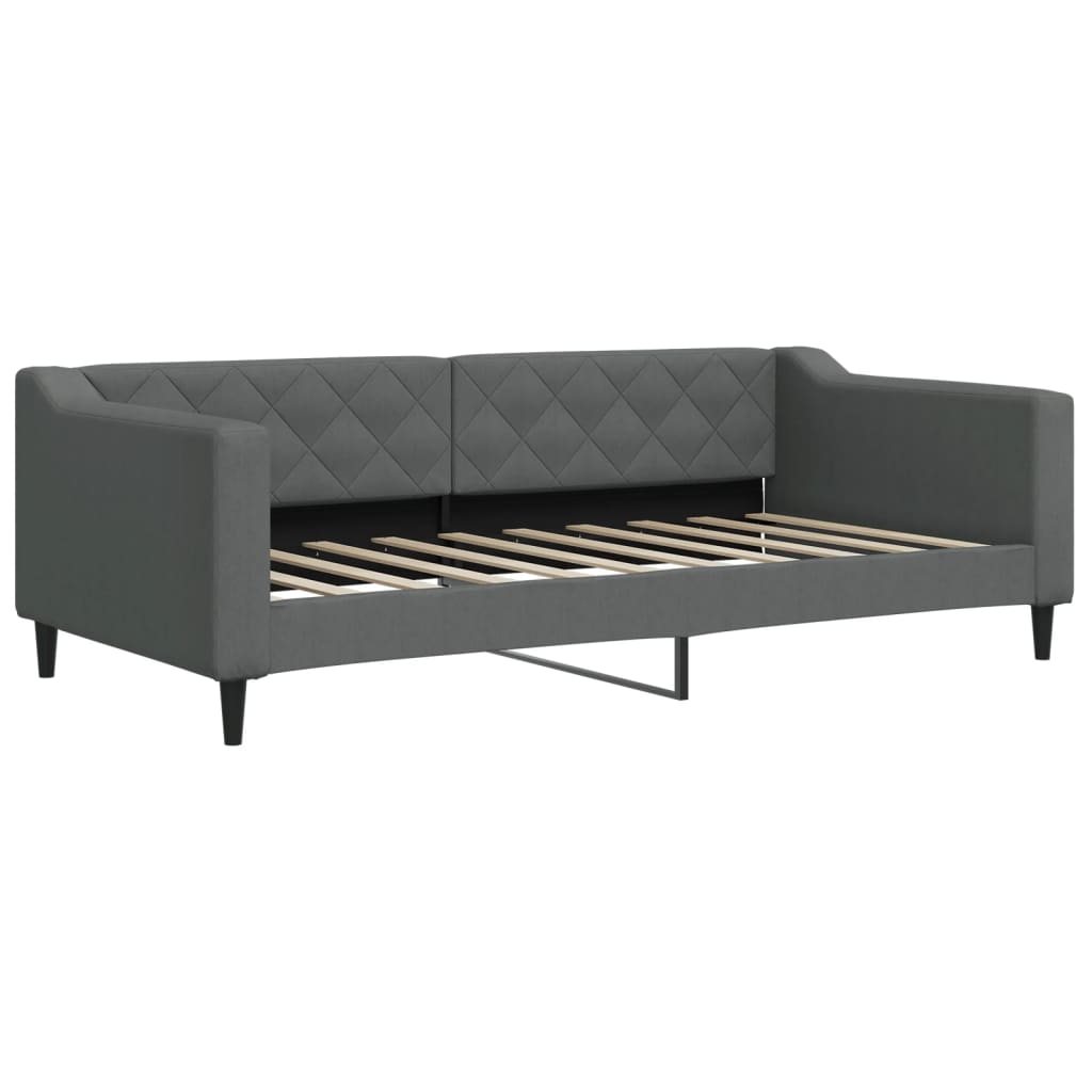 Letto da Giorno Grigio Scuro 90x190 cm in Tessuto