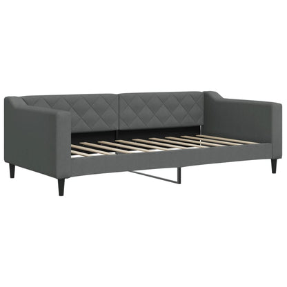 Letto da Giorno Grigio Scuro 90x190 cm in Tessuto
