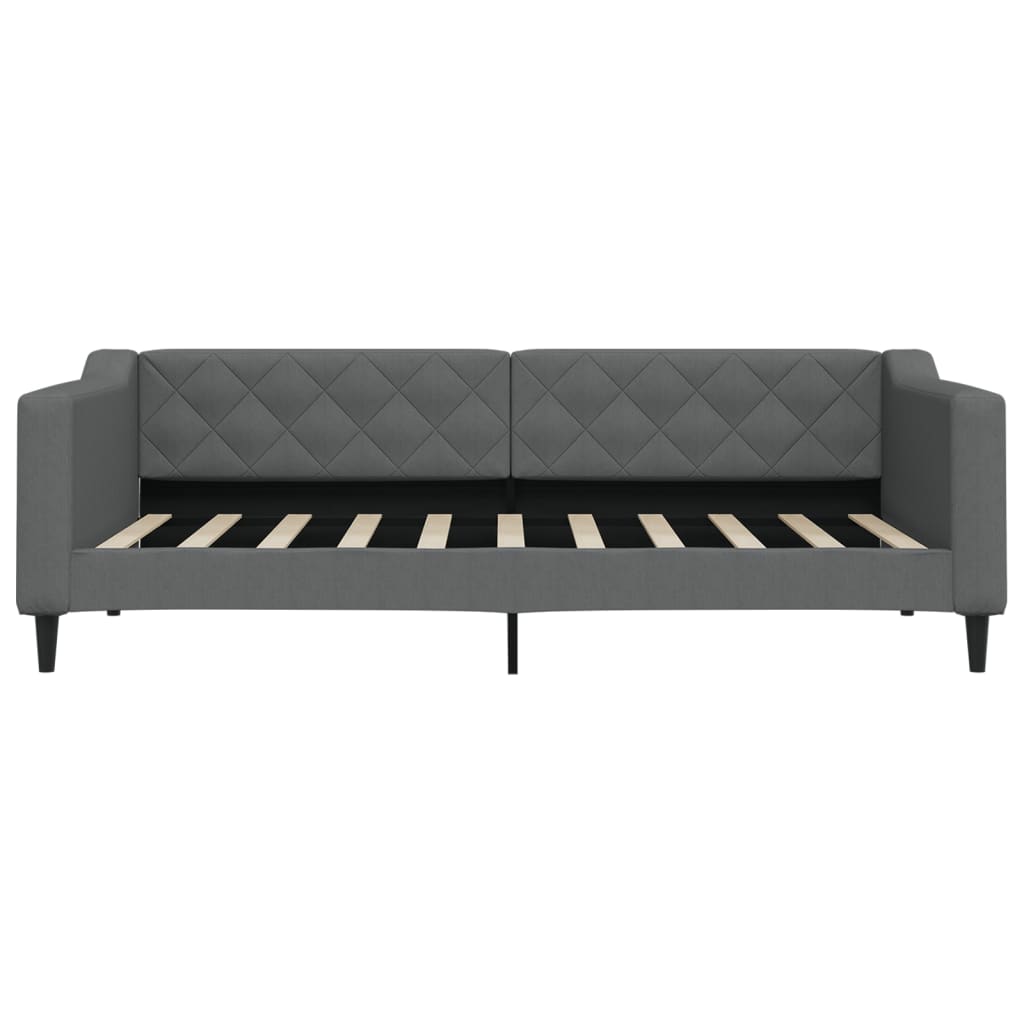 Letto da Giorno Grigio Scuro 90x190 cm in Tessuto