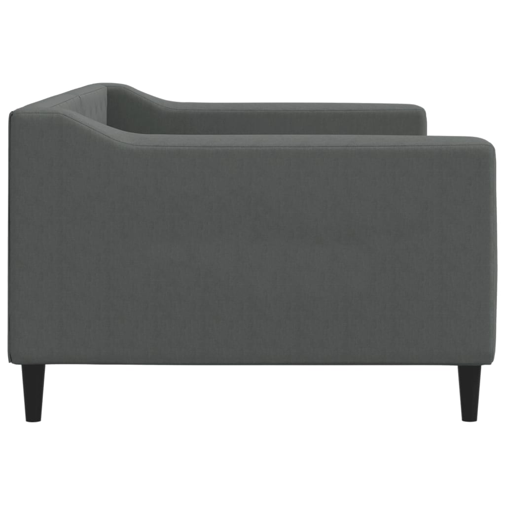 Letto da Giorno Grigio Scuro 90x190 cm in Tessuto