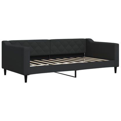 Letto da Giorno Nero 90x190 cm in Tessuto | homemem39