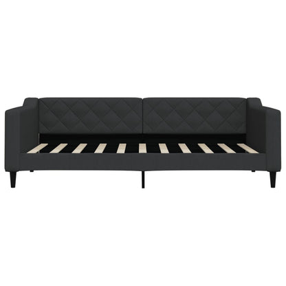 Letto da Giorno Nero 90x190 cm in Tessuto | homemem39