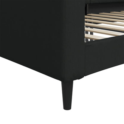 Letto da Giorno Nero 90x190 cm in Tessuto | homemem39