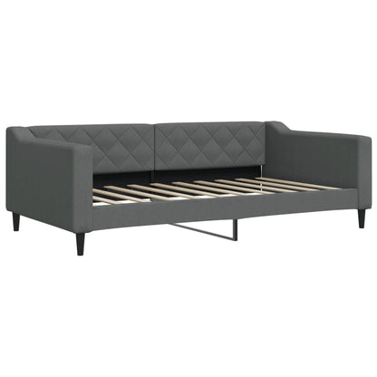 Letto da Giorno Grigio Scuro 100x190 cm in Tessuto