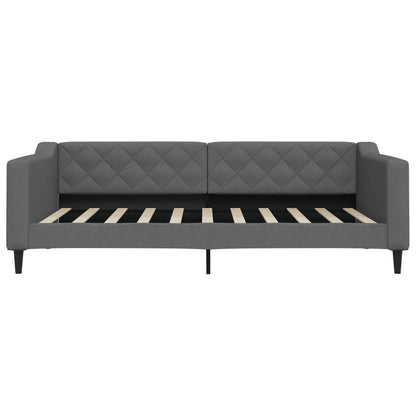 Letto da Giorno Grigio Scuro 100x190 cm in Tessuto