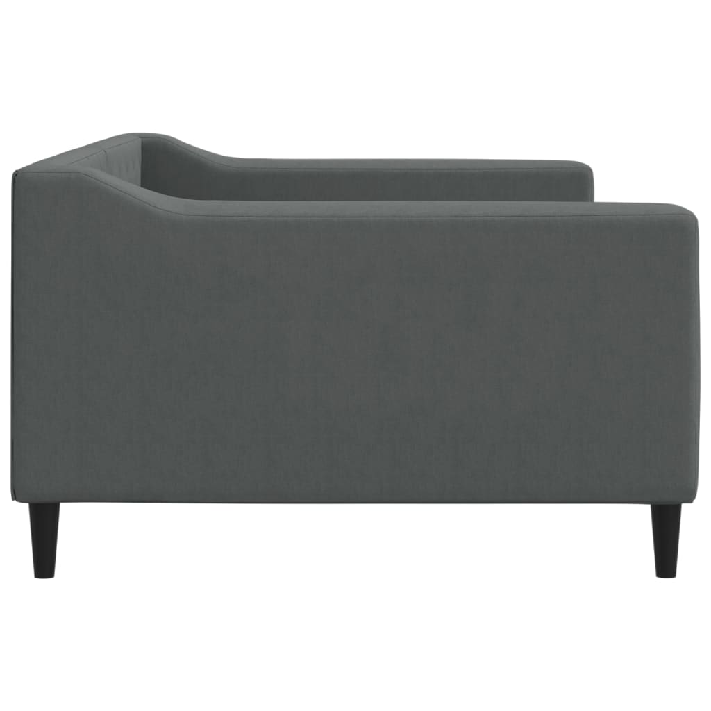 Letto da Giorno Grigio Scuro 100x190 cm in Tessuto