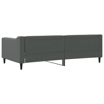 Letto da Giorno Grigio Scuro 100x190 cm in Tessuto | homemem39