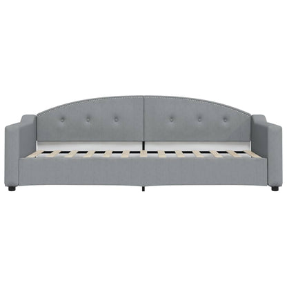 Letto da Giorno Grigio Chiaro 80x200 cm in Tessuto - homemem39