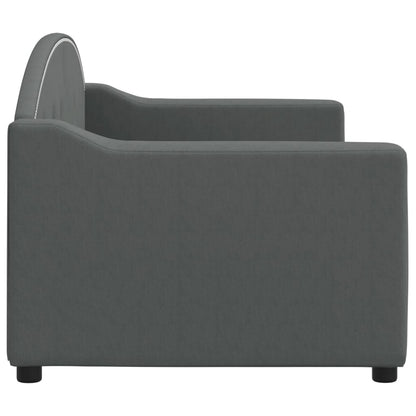 Letto da Giorno Grigio Scuro 80x200 cm in Tessuto