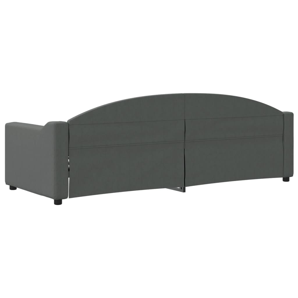 Letto da Giorno Grigio Scuro 80x200 cm in Tessuto - homemem39