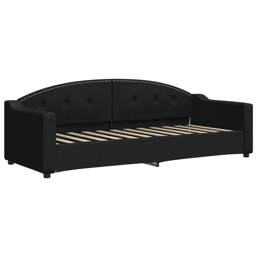 Letto da Giorno Nero 80x200 cm in Tessuto | homemem39
