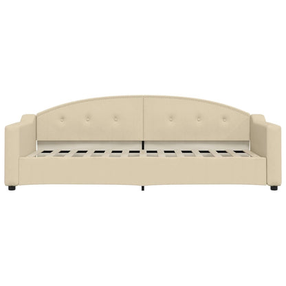 Letto da Giorno Crema 80x200 cm in Tessuto