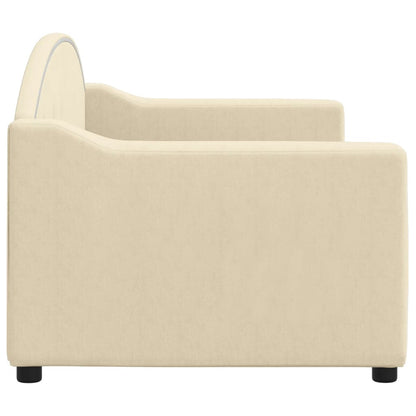 Letto da Giorno Crema 80x200 cm in Tessuto