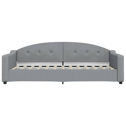 Letto da Giorno Grigio Chiaro 90x200 cm in Tessuto - homemem39