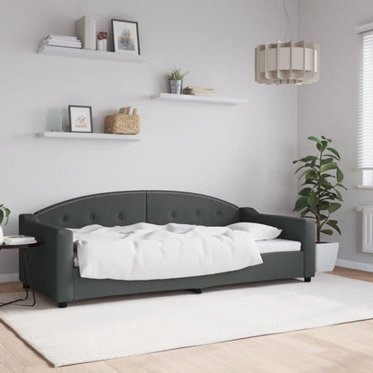 Letto da Giorno Grigio 90x200 cm in Tessuto - homemem39