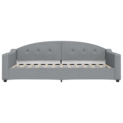 Letto da Giorno Grigio Chiaro 100x200 cm in Tessuto