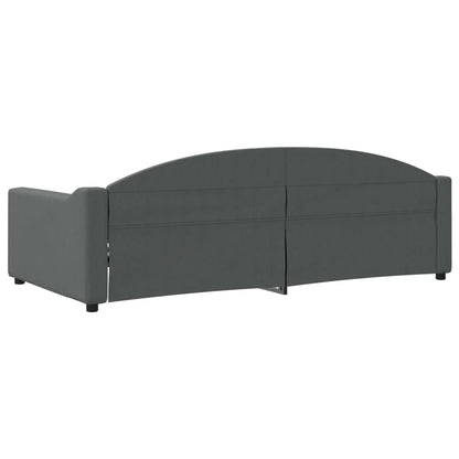 Letto da Giorno Grigio Scuro 100x200 cm in Tessuto - homemem39