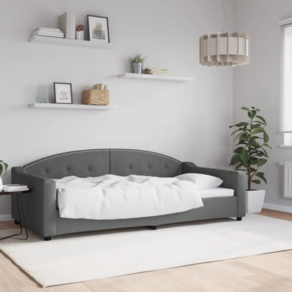 Letto da Giorno Grigio Scuro 100x200 cm in Tessuto - homemem39