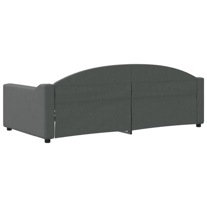 Letto da Giorno Grigio Scuro 90x190 cm in Tessuto - homemem39