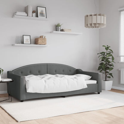 Letto da Giorno Grigio Scuro 90x190 cm in Tessuto - homemem39