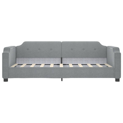 Letto da Giorno Grigio Chiaro 100x200 cm in Tessuto