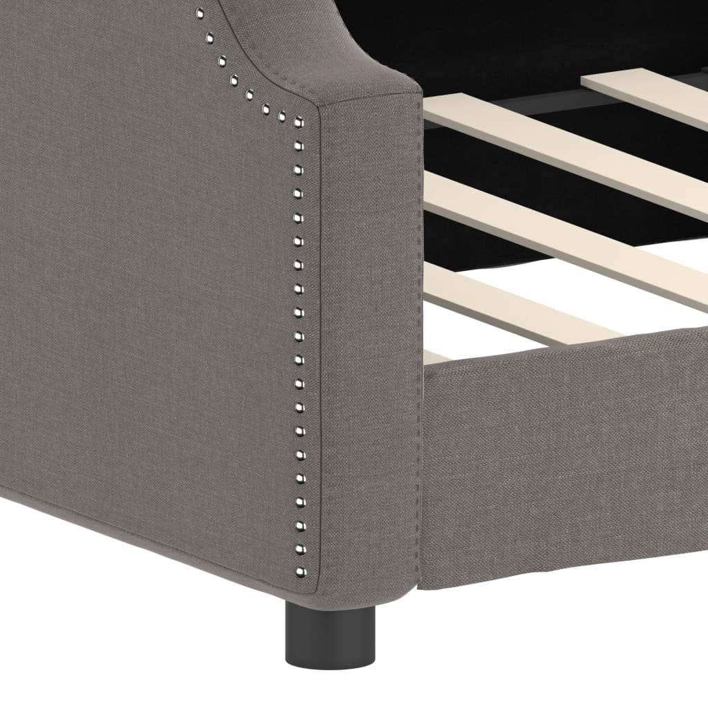 Letto da Giorno Tortora 100x200 cm in Tessuto