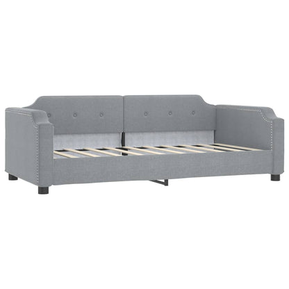 Letto da Giorno Grigio Chiaro 90x190 cm in Tessuto - homemem39