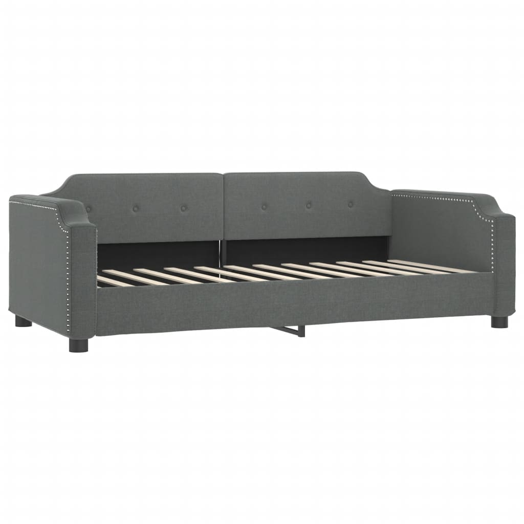 Letto da Giorno Grigio Scuro 90x190 cm in Tessuto | homemem39