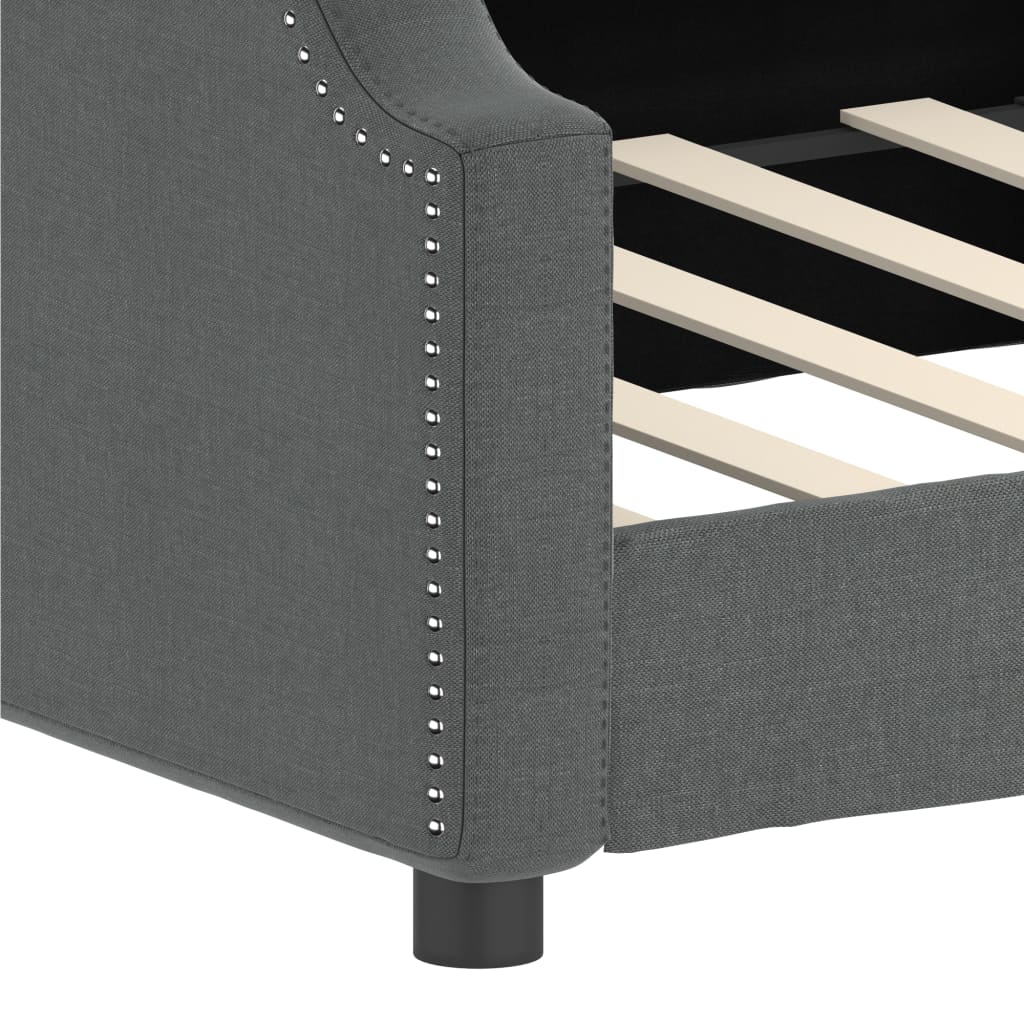 Letto da Giorno Grigio Scuro 90x190 cm in Tessuto | homemem39