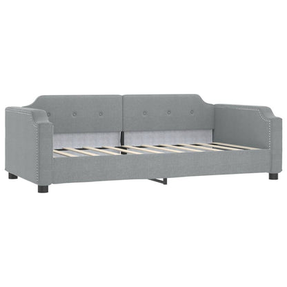 Letto da Giorno Grigio Chiaro 100x190 cm in Tessuto | homemem39