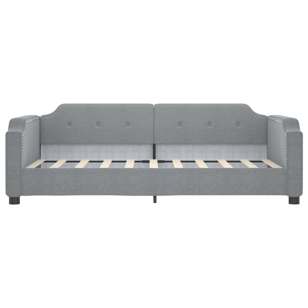 Letto da Giorno Grigio Chiaro 100x190 cm in Tessuto | homemem39