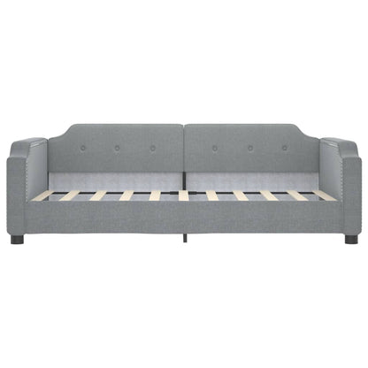 Letto da Giorno Grigio Chiaro 100x190 cm in Tessuto | homemem39