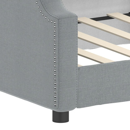 Letto da Giorno Grigio Chiaro 100x190 cm in Tessuto | homemem39
