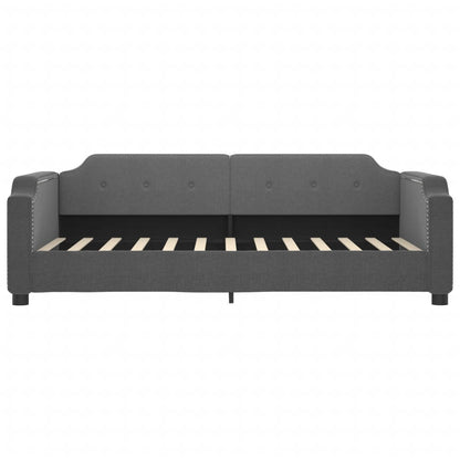 Letto da Giorno Grigio Scuro 100x190 cm in Tessuto | homemem39
