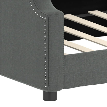 Letto da Giorno Grigio Scuro 100x190 cm in Tessuto | homemem39