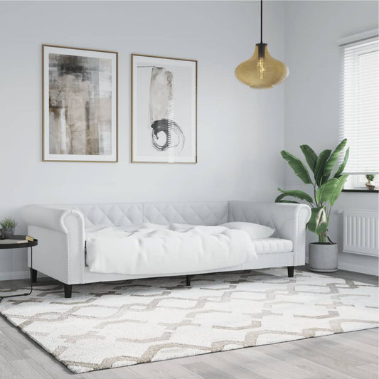 Letto da Giorno Bianco 80x200 cm in Similpelle