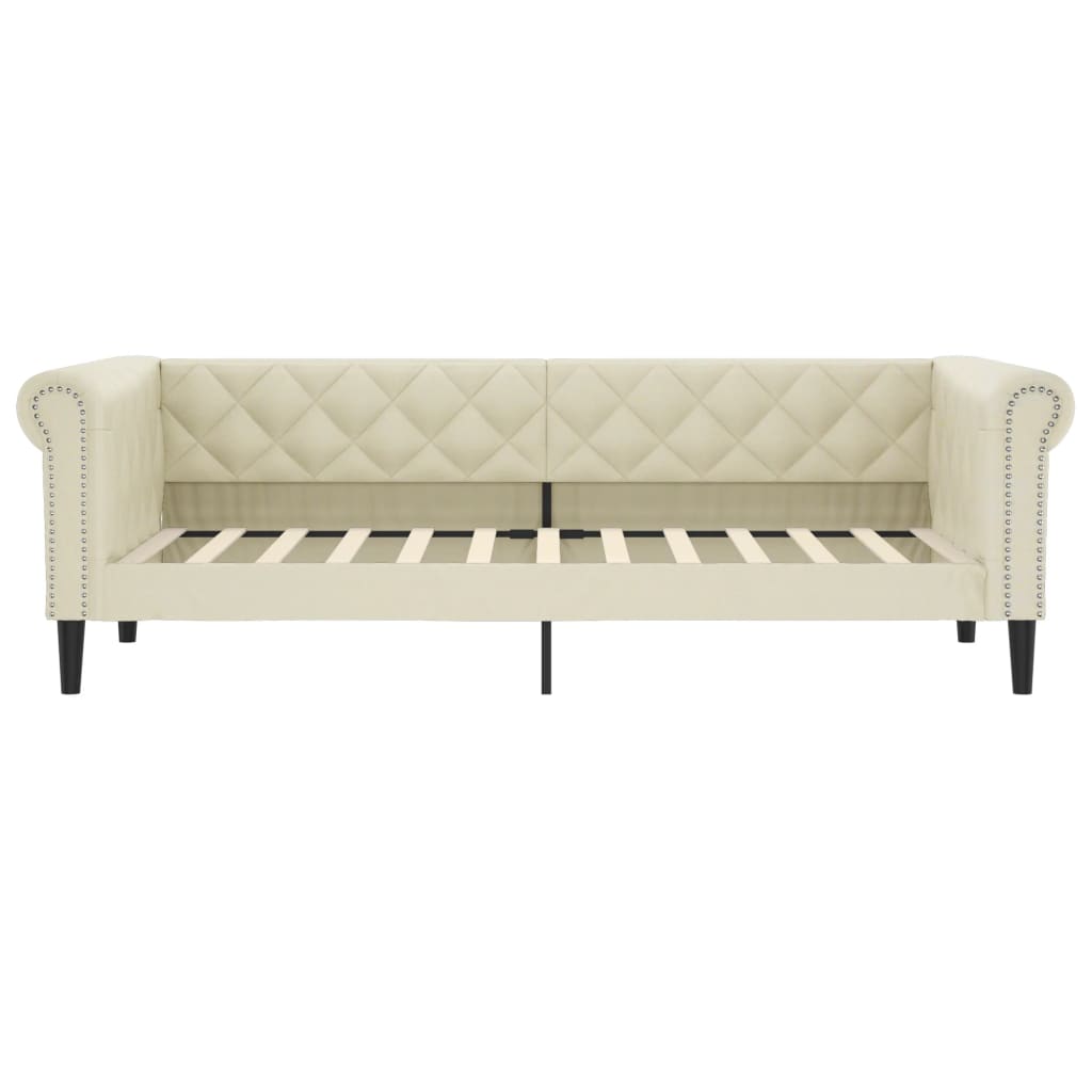 Letto da Giorno Crema 80x200 cm in Similpelle