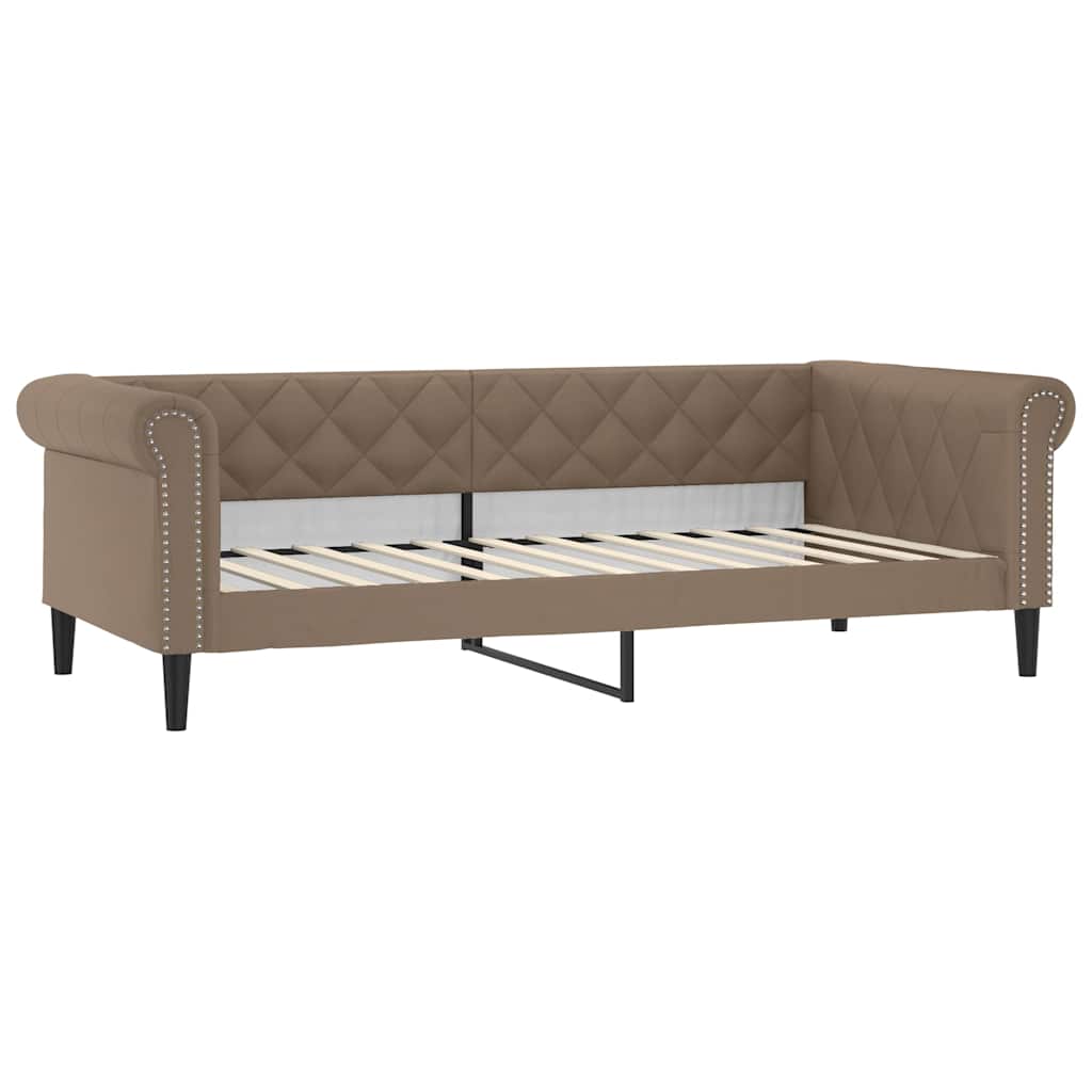 Letto da Giorno Cappuccino 80x200 cm in Similpelle | homemem39