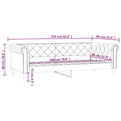 Letto da Giorno Cappuccino 80x200 cm in Similpelle | homemem39