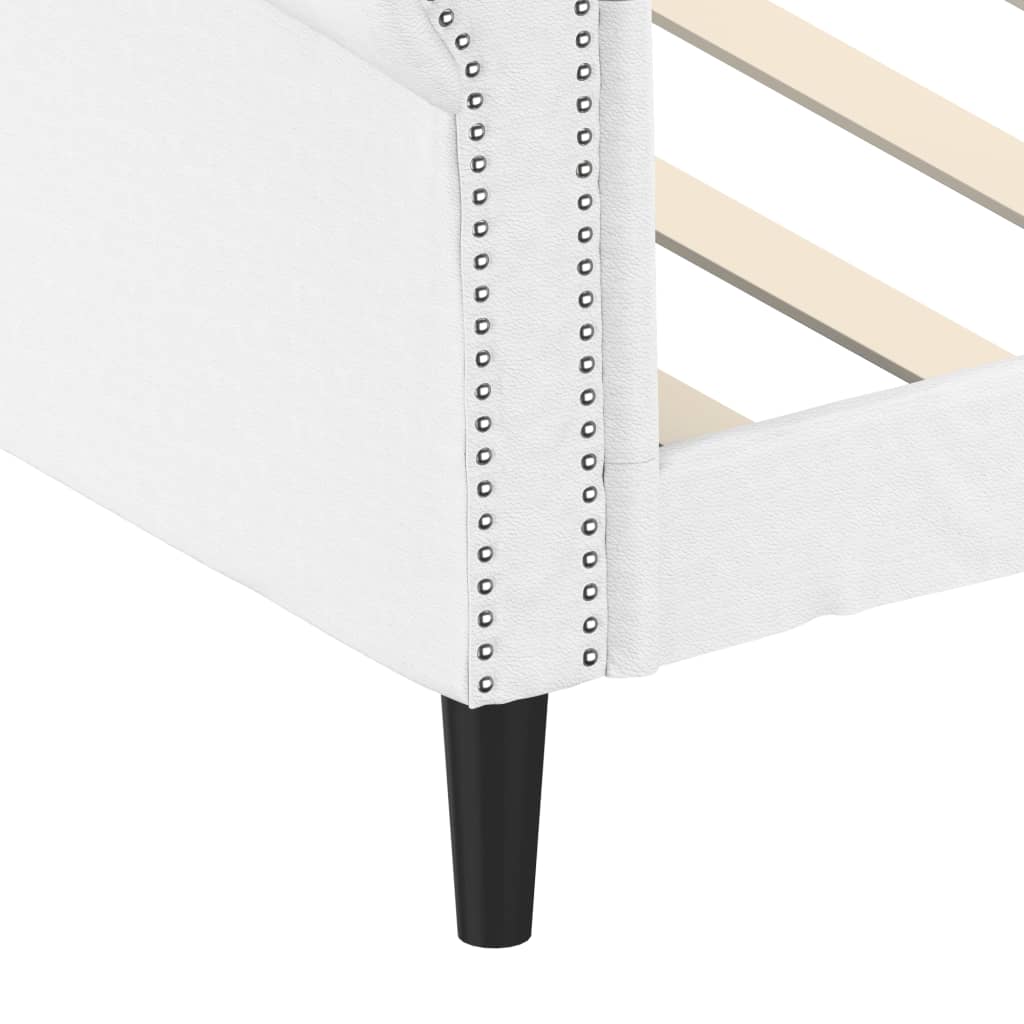 Letto da Giorno Bianco 90x200 cm in Similpelle - homemem39