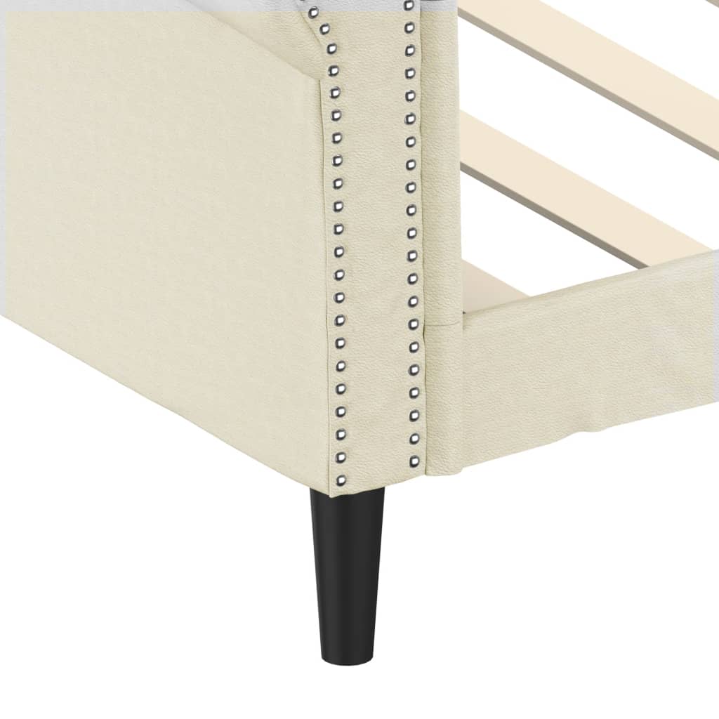 Letto da Giorno Crema 100x200 cm in Similpelle - homemem39